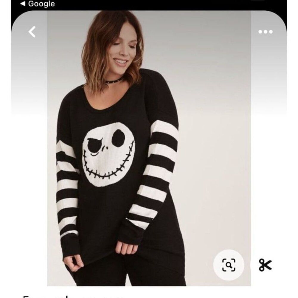 Torrid size 2 nightmare before Christmas jack skelllington black dress